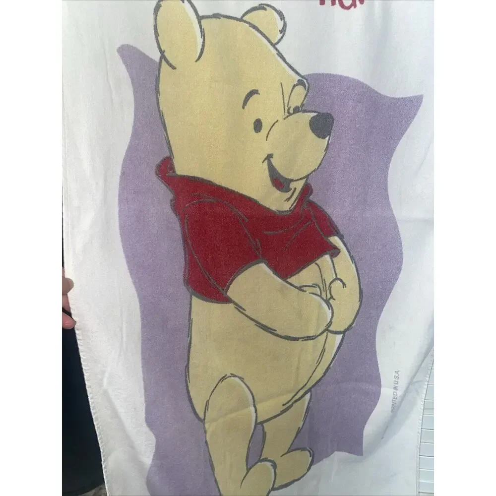 Vintage Franco Disney Winnie The Pooh P Is For Pooh Cartoon Beach Towel 28”x 54”